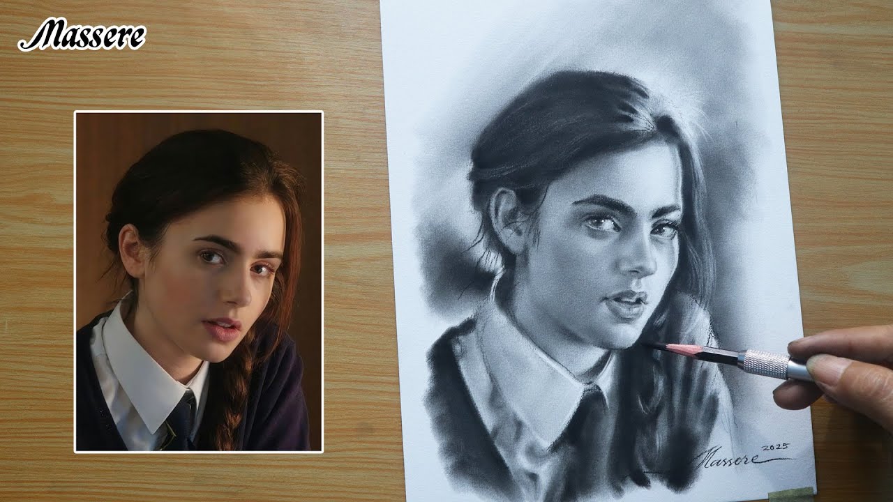 How to Draw Portrait Face Beautiful Woman Pencil Drawing Step by Step for Beginners