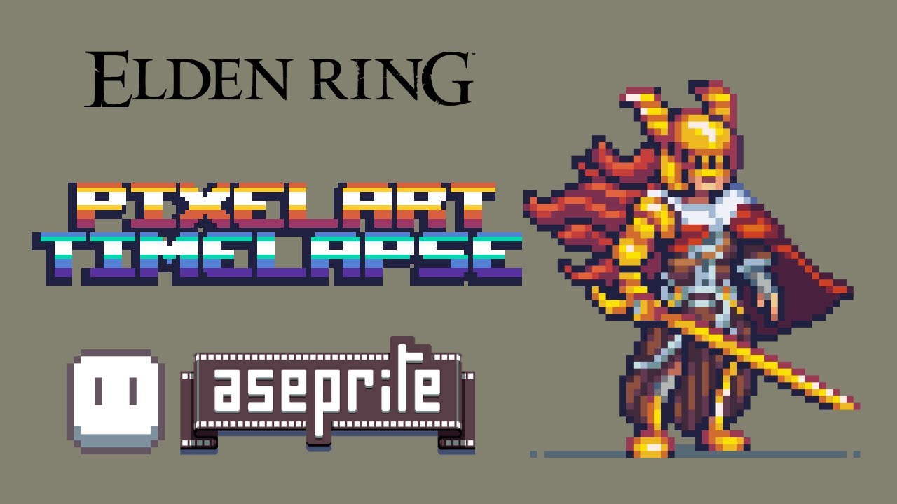Malenia Sprite Elden Ring | Aseprite Pixel Art Timelapse