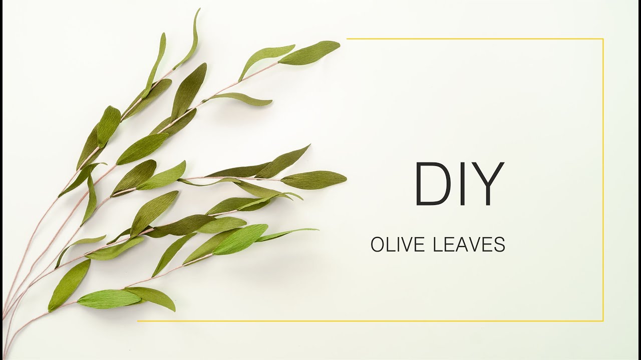 How to make OLIVE LEAVES from crepe paper