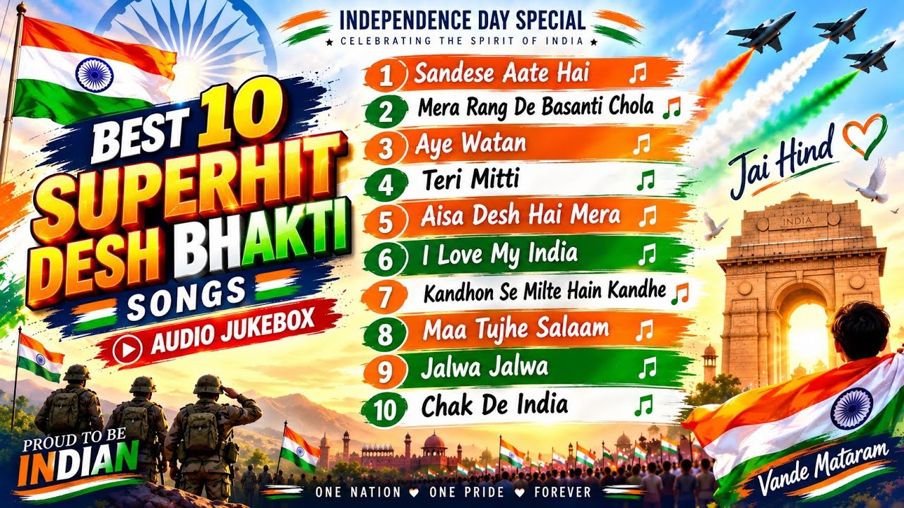 Best 10 Superhit Desh Bhakti Songs🇮🇳| Independence Day Special 2026 | Audio Jukebox | Patriotic Hits