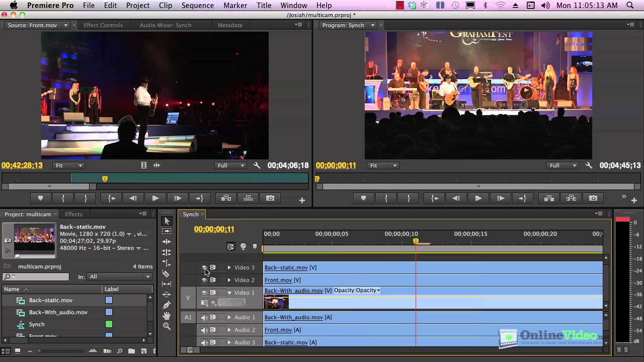 Multicamera Editing in Adobe Premiere Pro CS6