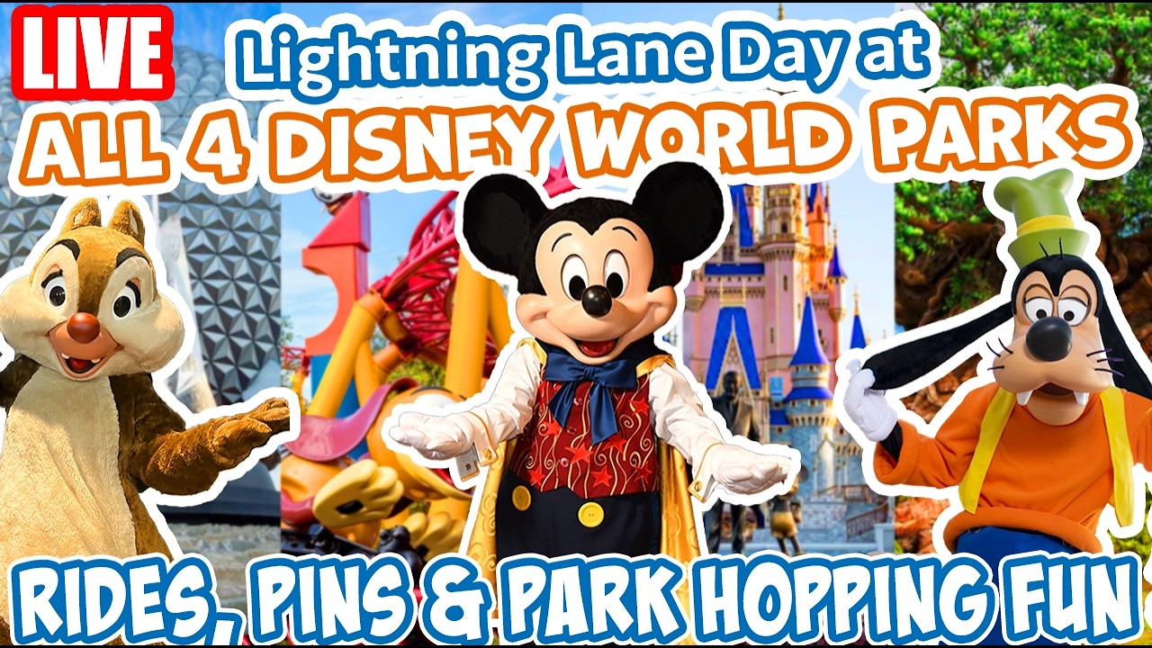 🔴Live: Multi Pass Day at ALL 4 Disney World Parks! - Rides & Fireworks - Disney World Livestream