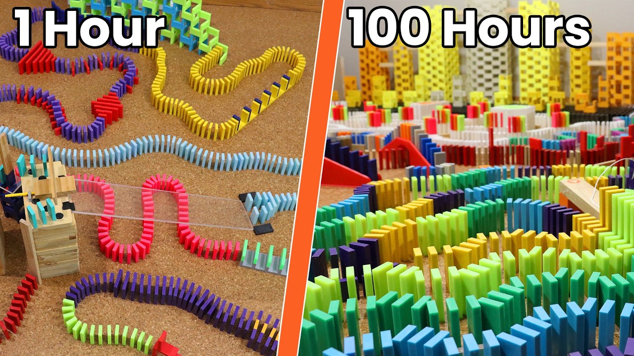 1 Hour vs 100 Hour Domino Build!