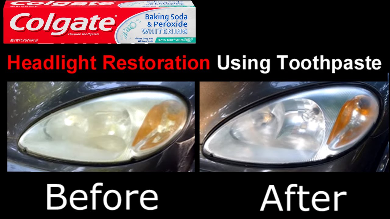 Headlight Restoration Using TOOTHPASTE (WORKS IN 1 MINUTE!!)