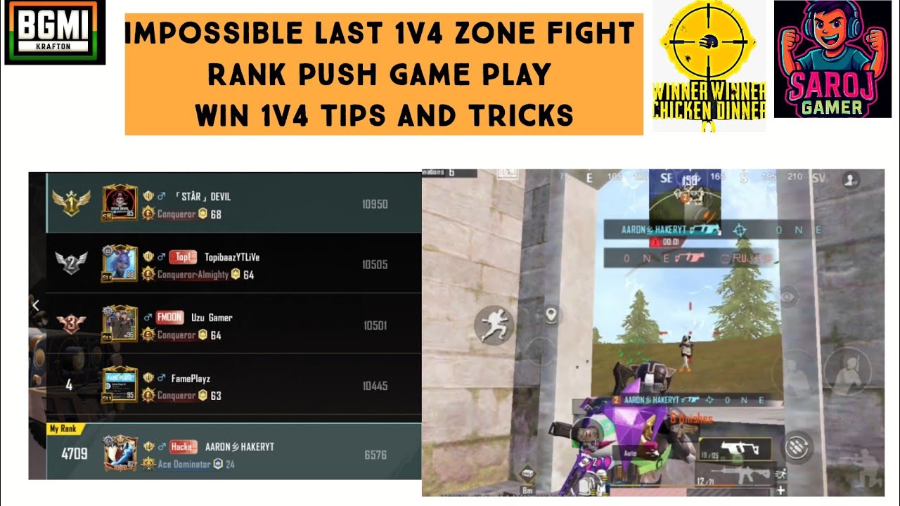 Impossible Chicken Dinner In Last Zone . Rank Now 4000 Concorer Posible?? 