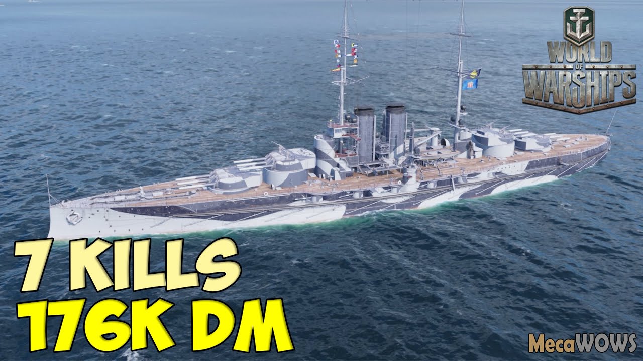 World of WarShips | Viribus Unitis | 7 KILLS | 176K Damage - Replay Gameplay 4K 60 fps