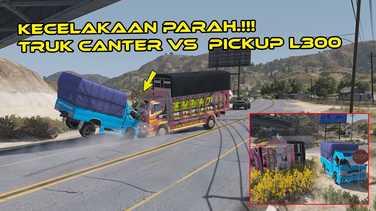 KECELAKAAN TRUK VS L300 PICKUP,, SAMPAI GEPENG