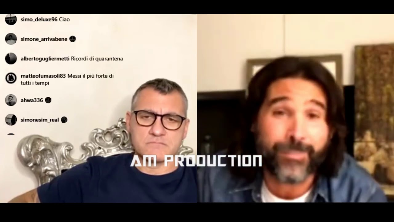 BOBO VIERI E LELE ADANI in diretta su Instagram con Emozione finale