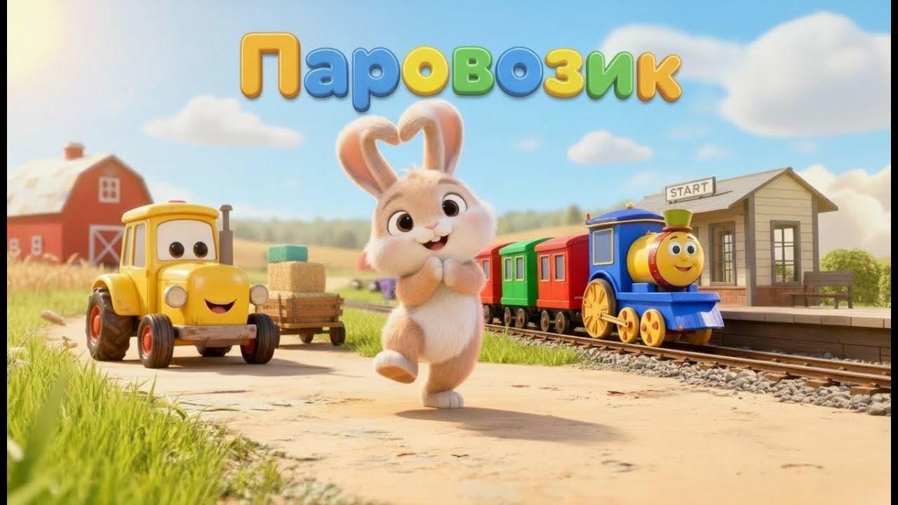 Паровозик (По полям, Тракторенок, Акуленок, Грузовичок, Котенок Котэ)- ВЕСЁЛЫЕ ПЕСЕНКИ ДЛЯ ДЕТЕЙ