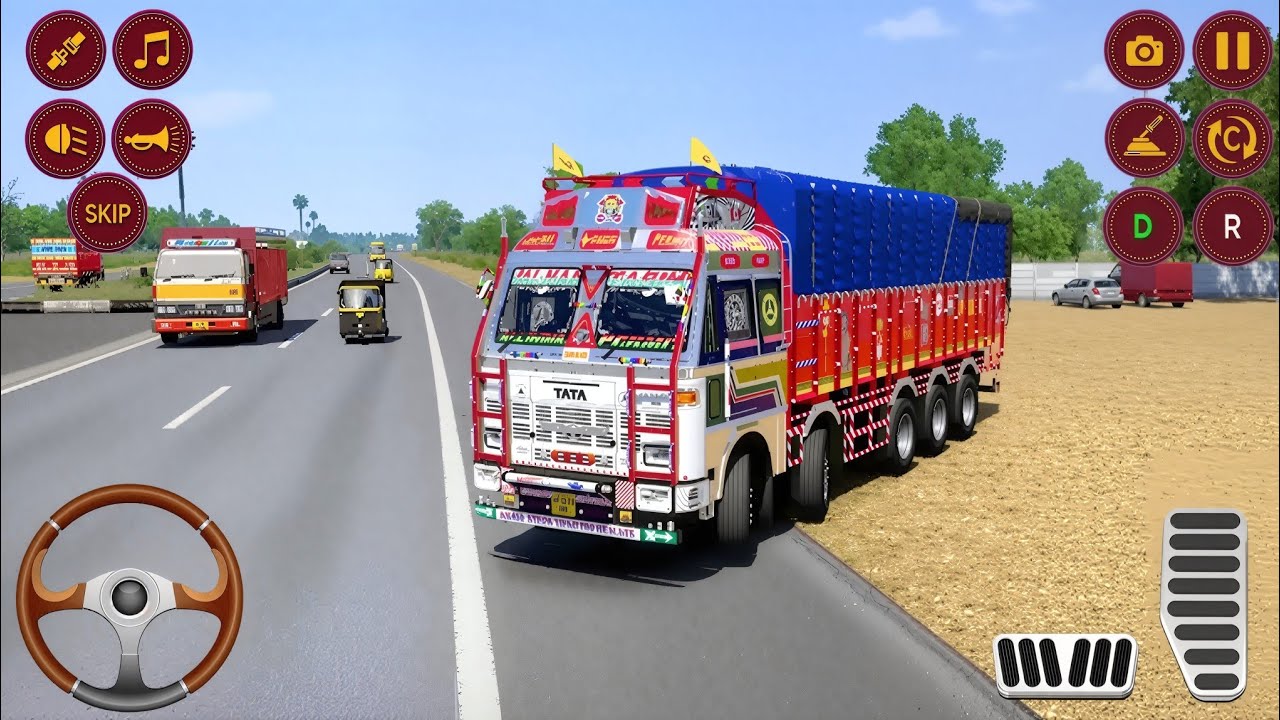Truck simulator in highway new game ll tata Ashok Leyland truck 16 tyres truck 🚛🚛