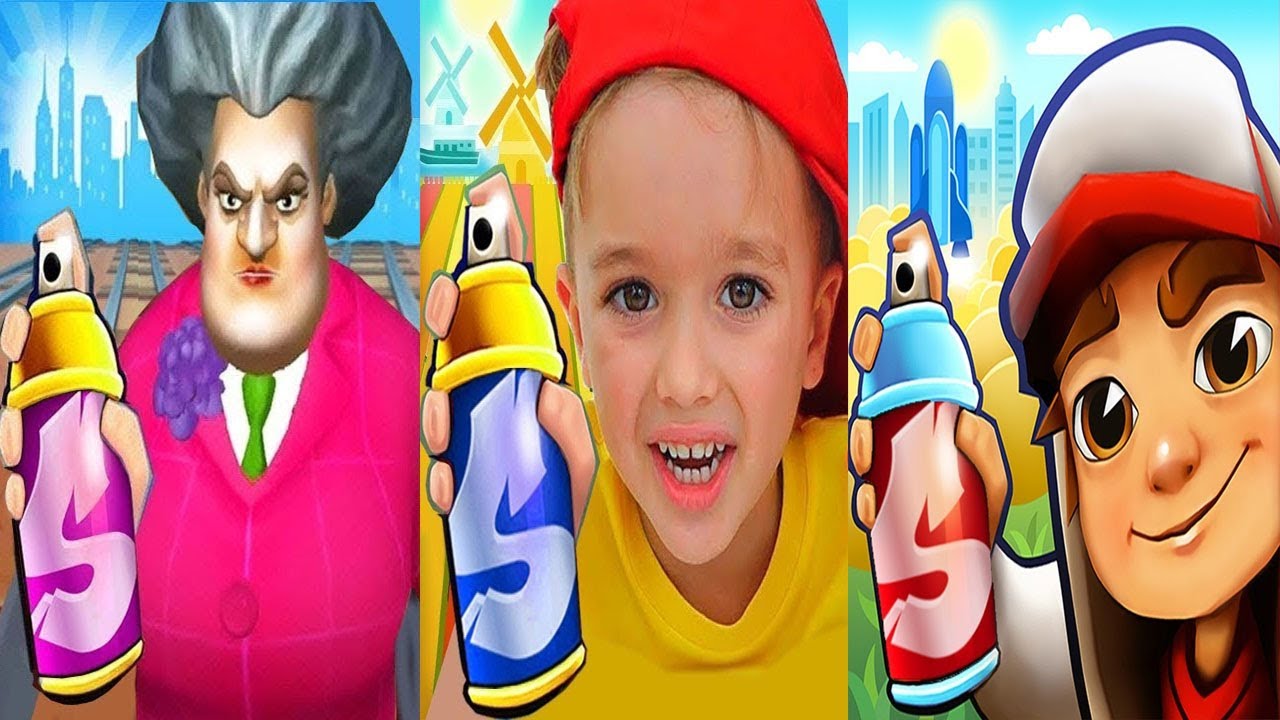 Subway Surfers 2021 vs Scary Teacher vs Vlad and Nikita Run Gameplay HD