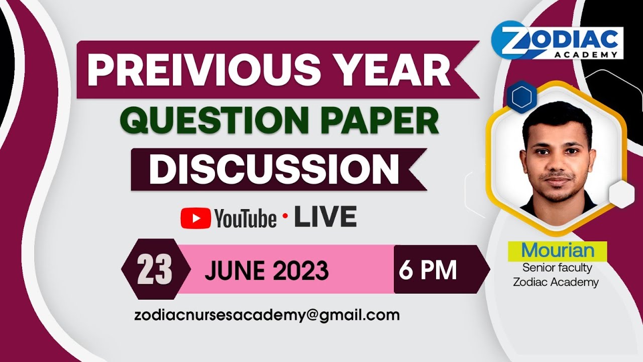 PREIVIOUS YEAR QUESTION PAPER DISCUSSION II Zodiac Academy