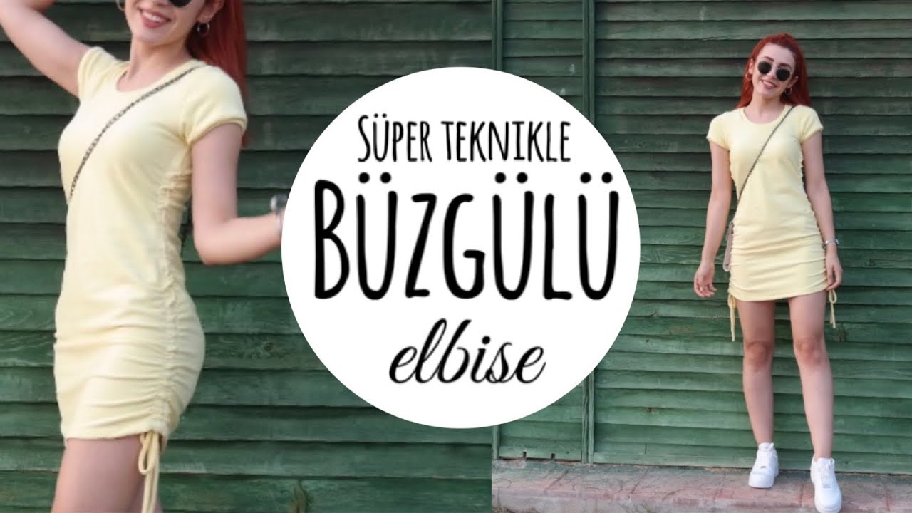 SÜPER TEKNİKLE BÜZGÜLÜ ELBİSE DİKİMİ | Damla Toral
