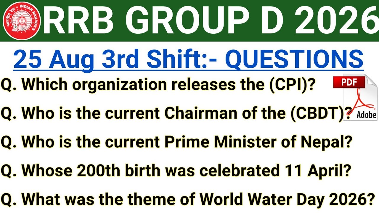 RRB GROUP D ANALYSIS 2026 | GROUP D AUGUST 25 3RD SHIFT | GROUP D ANALYSIS TODAY