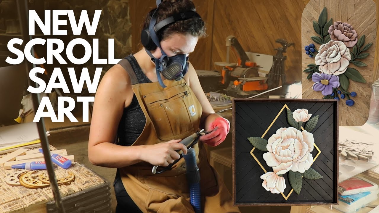 New Scroll Saw Wood Art | Cutting and Shaping Scroll Saw Flowers