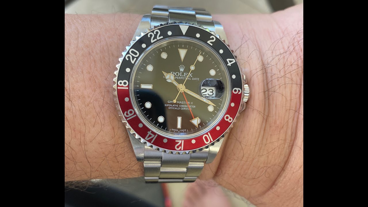 Rolex GMT Master II 16710A Coke Bezel 3186 movement