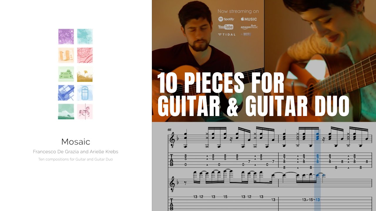 MOSAIC | Sheet music & TABS Book | Francesco De Grazia & Arielle Krebs