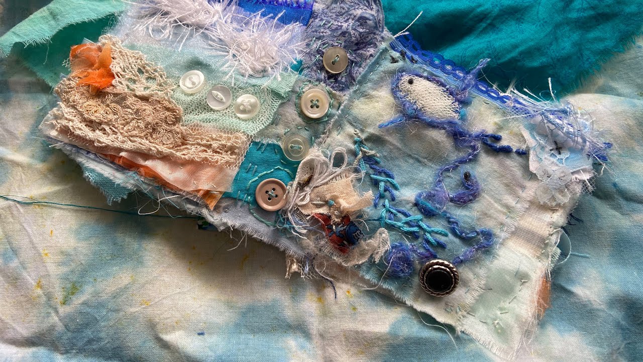 Stitching Together Fabric Pages- Meditation Book