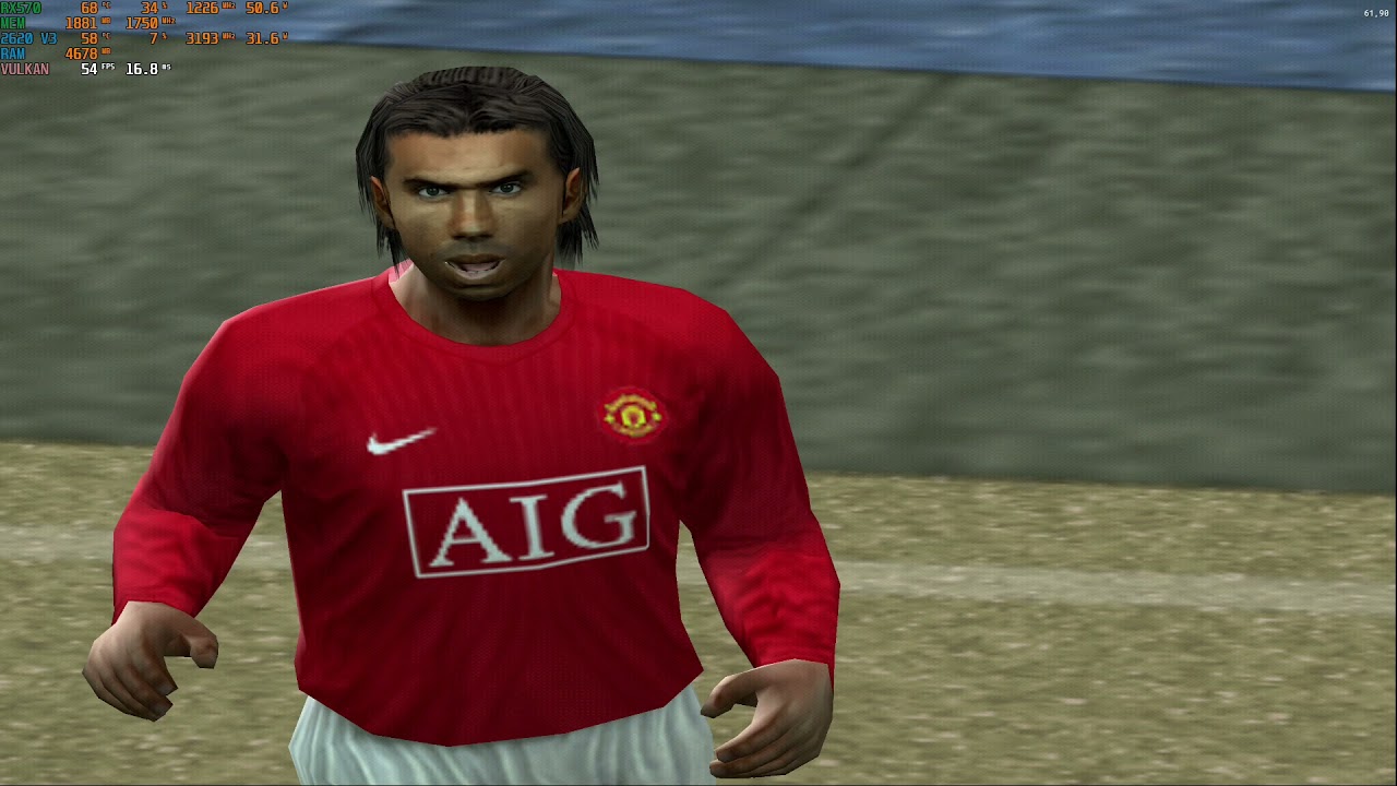 PES 2009 - PS2 Gameplay Real Madrid vs Manchester United 4K 2160p PCSX2/ Win 10