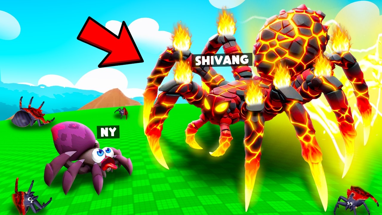EAT A SPIDER SIMULATOR IN ROBLOX !!