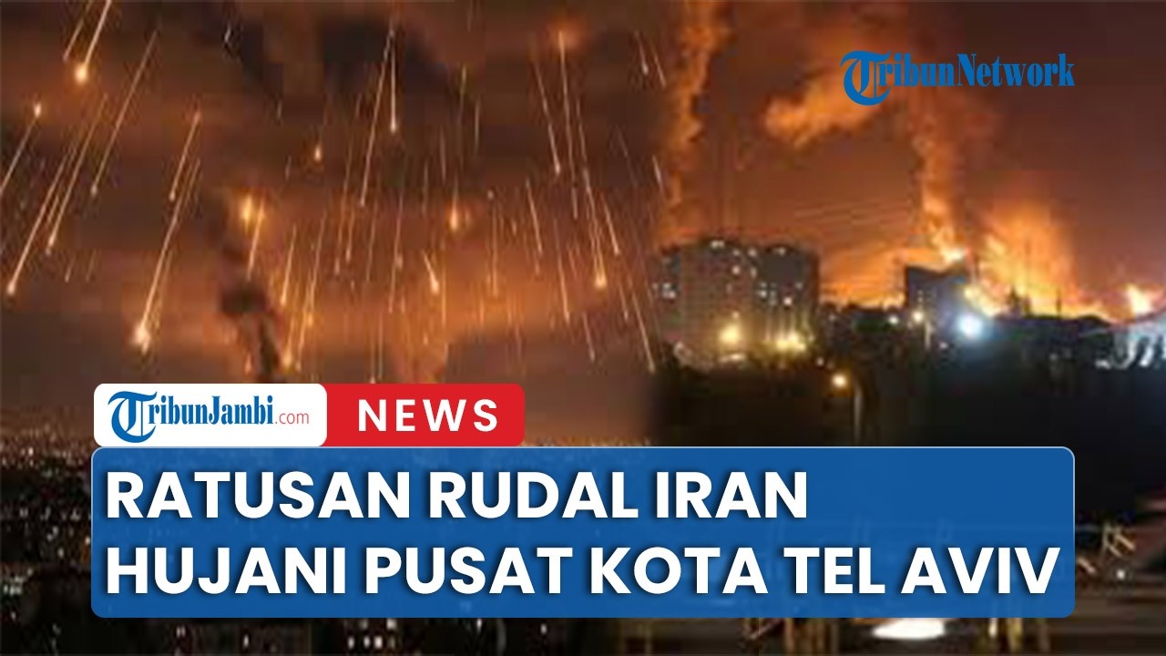 Ratusan Rudal Irna Hujani Pusat Kota Tel Aviv Sebanayak 777 Warga Di Evakuasi Ke rumah Sakit