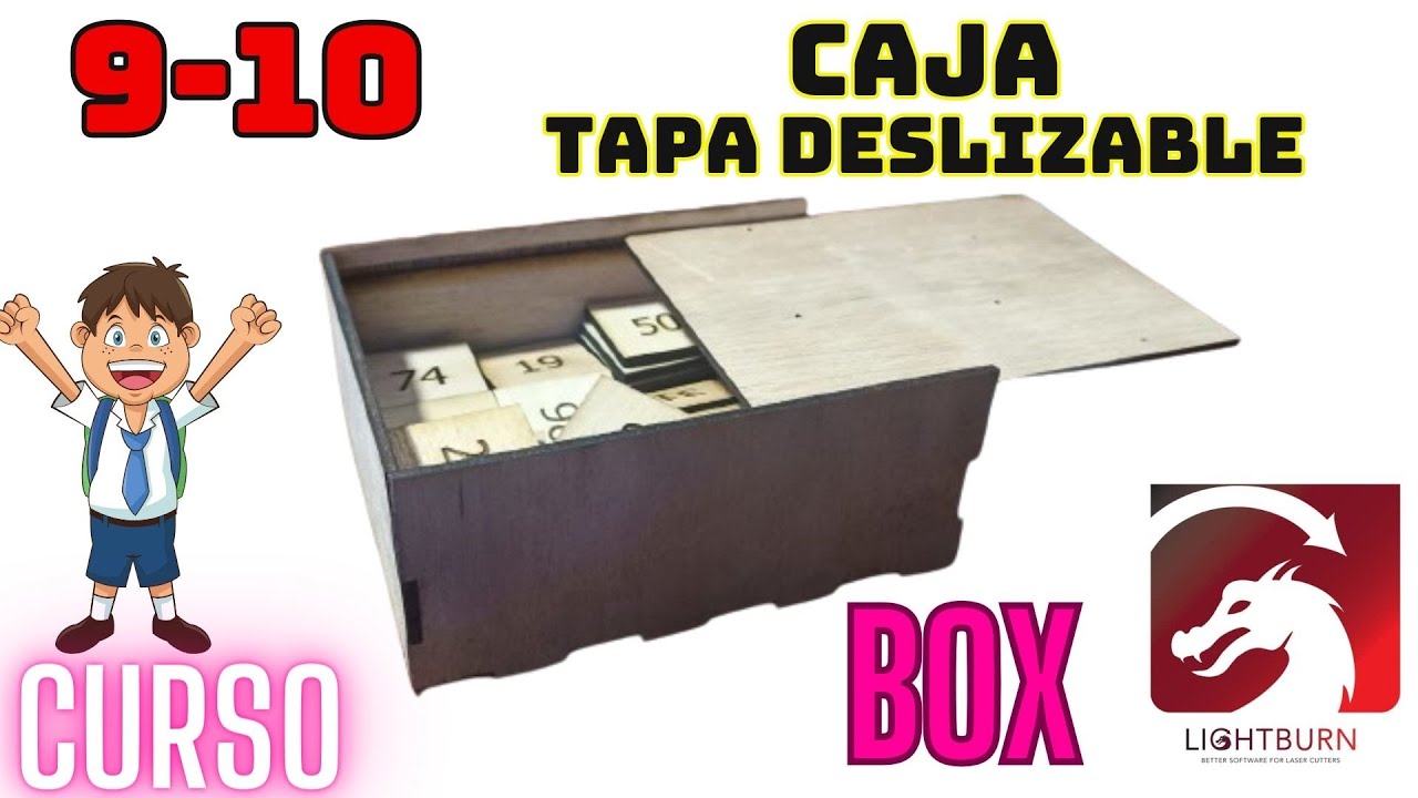 Curso de Cajas en Lightburn - Caja #9: Tapa Deslizable (Fácil y Rápido)