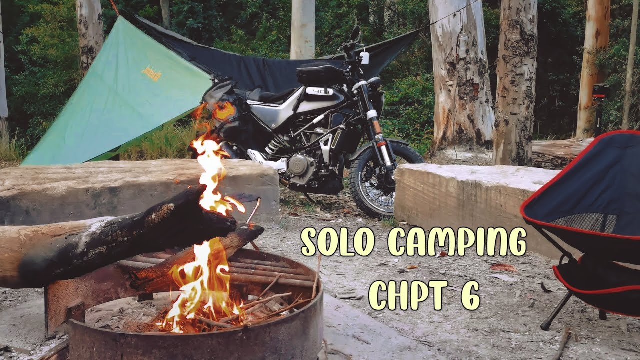 Hammack MotoCamping in the Bush | Offroad | Campfire Cooking & Coffee | Silent Vlog