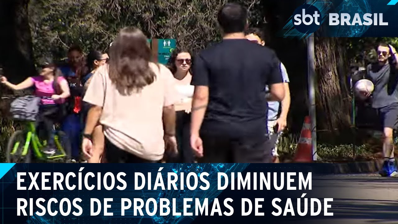 Pesquisa mostra que exercícios diários diminuem riscos de problemas de saúde | SBT Brasil (03/08/24)