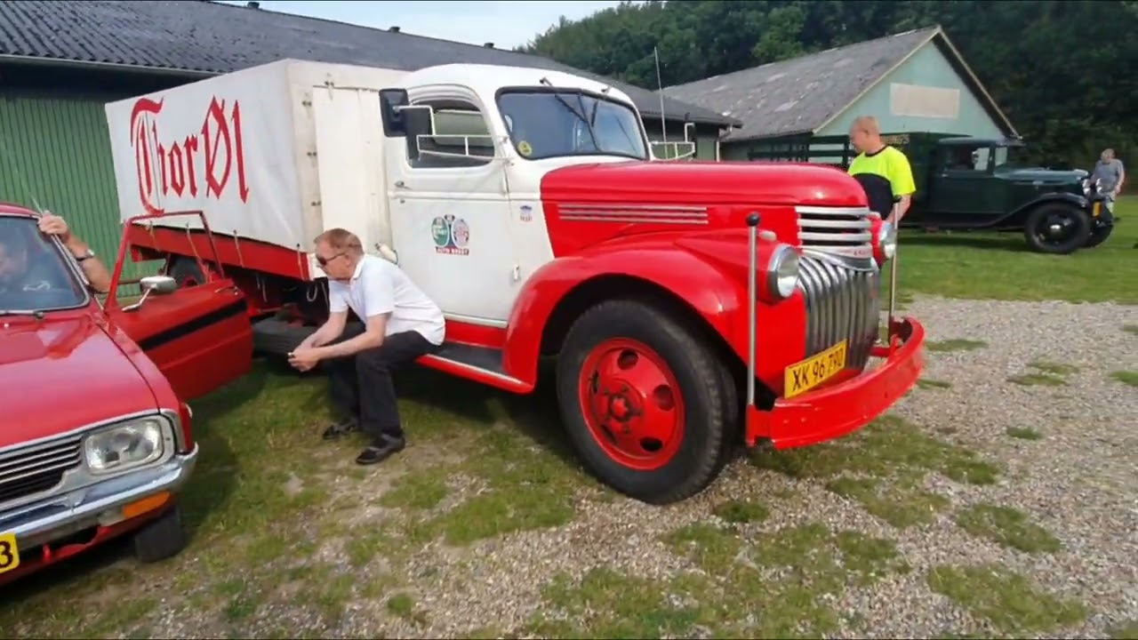 Veteran lastbiler Ved Gjern Automobilmuseum.  7 sept 2024.