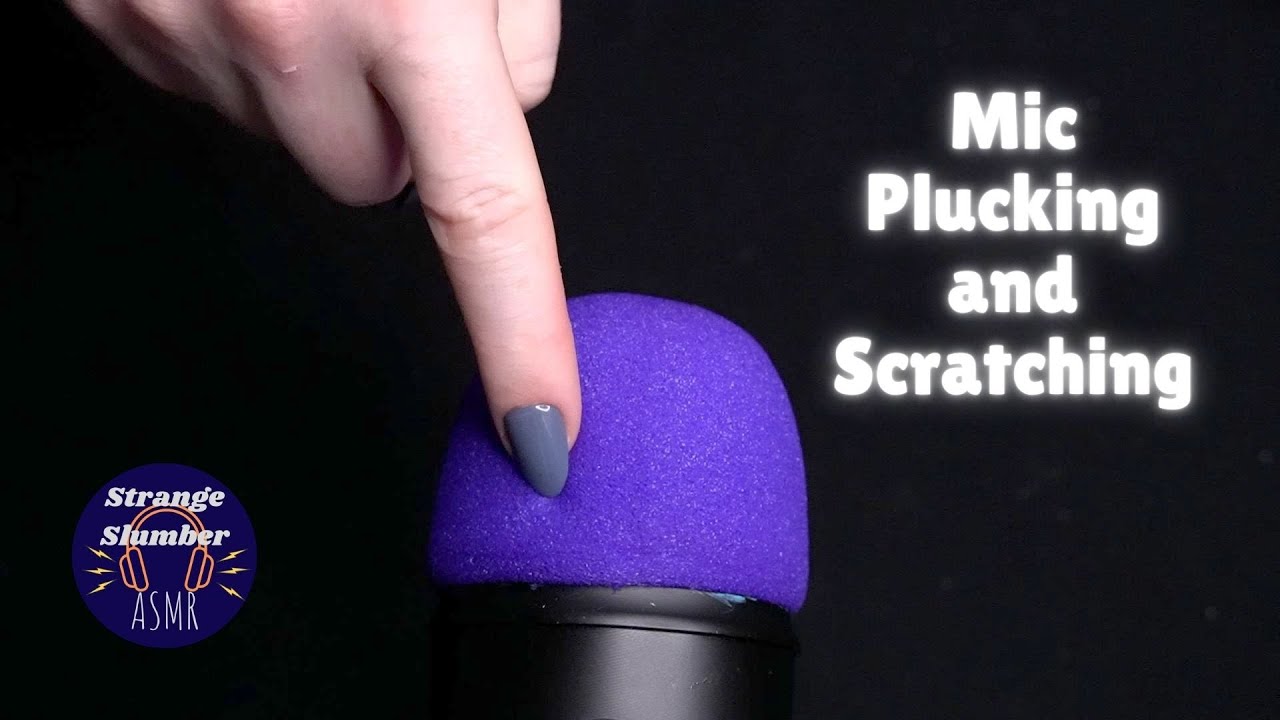 Mic plucking, scratching with fake nails ASMR | No talking
