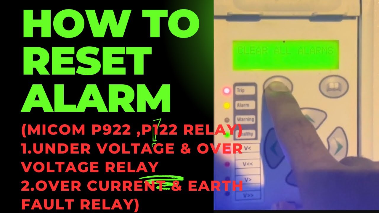 How to reset alarm in vcb relay micom P922 & P122 #viralvideo #relay