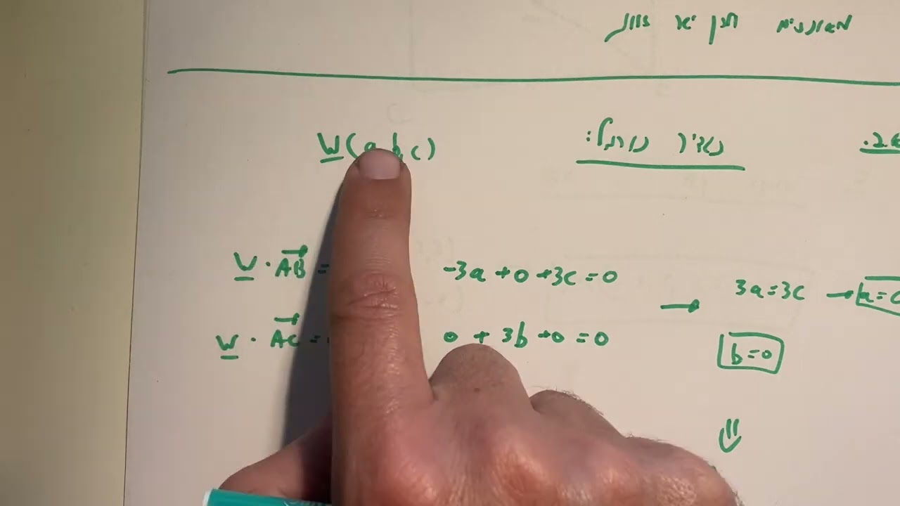 וקטורים - הרחבת הסמכה בן גוריון - שיעור מספר 8