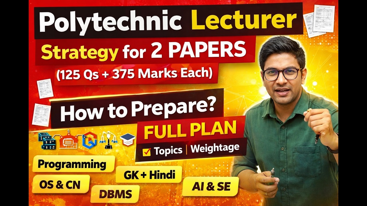 UPPSC Polytechnic Lecturer Computer Science Strategy 2026 🚀 | Syllabus + Weightage + GK/Hindi Plan