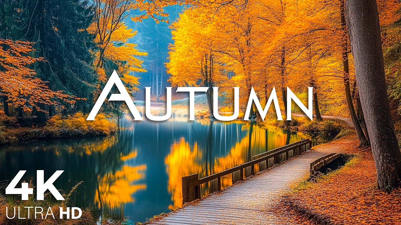 11 HOURS of 4K Enchanting Autumn Nature Scenes + Relaxing Piano Music for Stress Relief