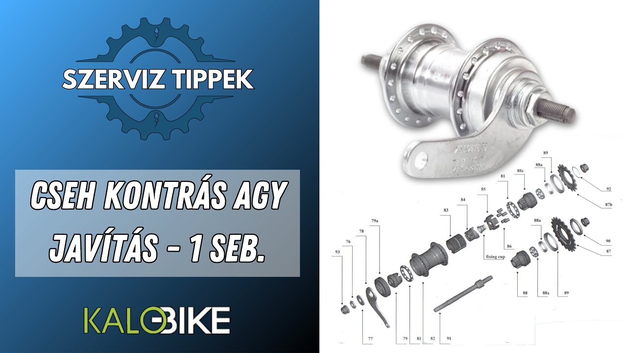 CSEH kontrás agy karbantartás, javítás - 1 seb. | Lépésről lépésre 🚴🔧