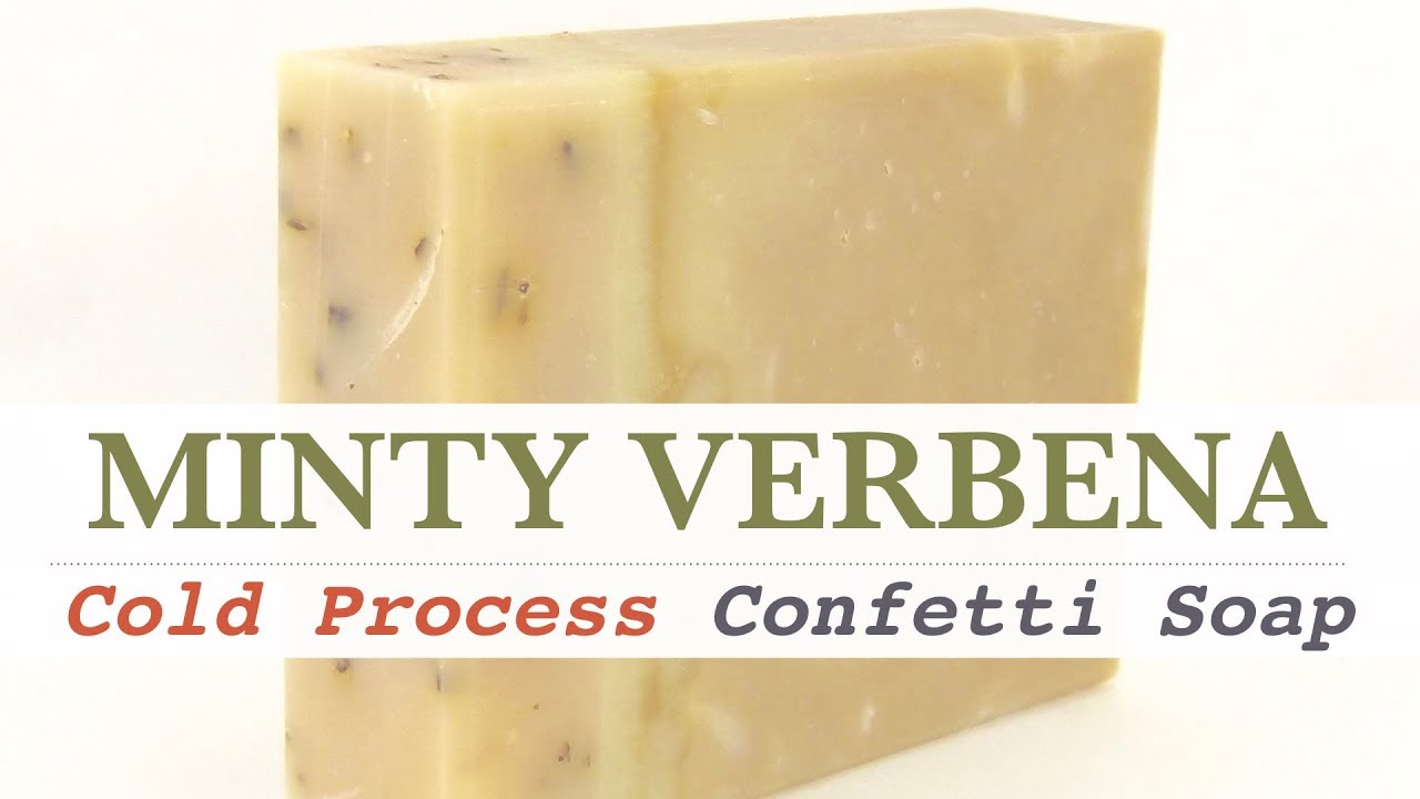 013 Minty Verbena Confetti Refreshing Soap Making Layered cold process 薄荷馬鞭草分層皂