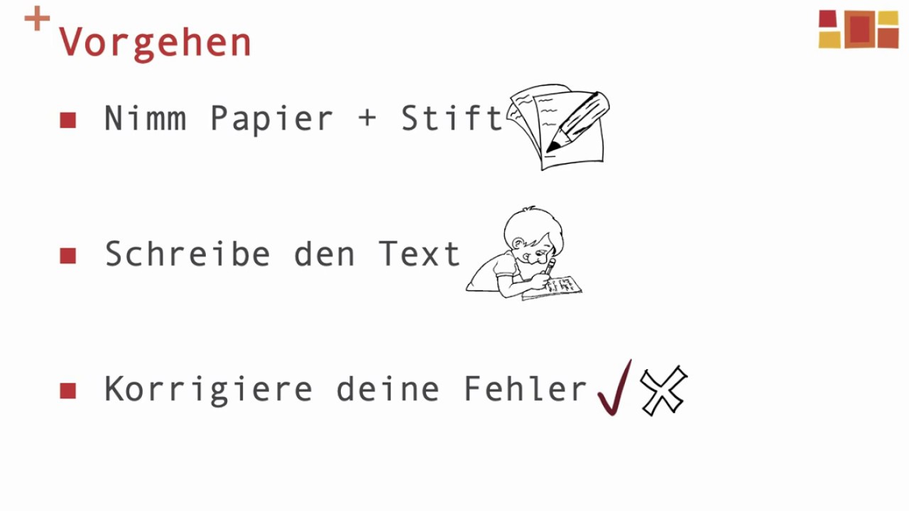 Deutsch üben -  Diktat 25 - Schwierige Wörter