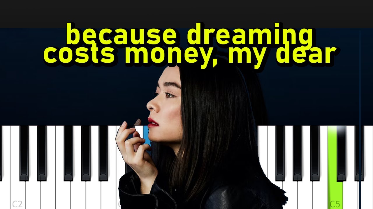 Mitski - Because Dreaming Costs Money, My Dear  (Piano tutorial)