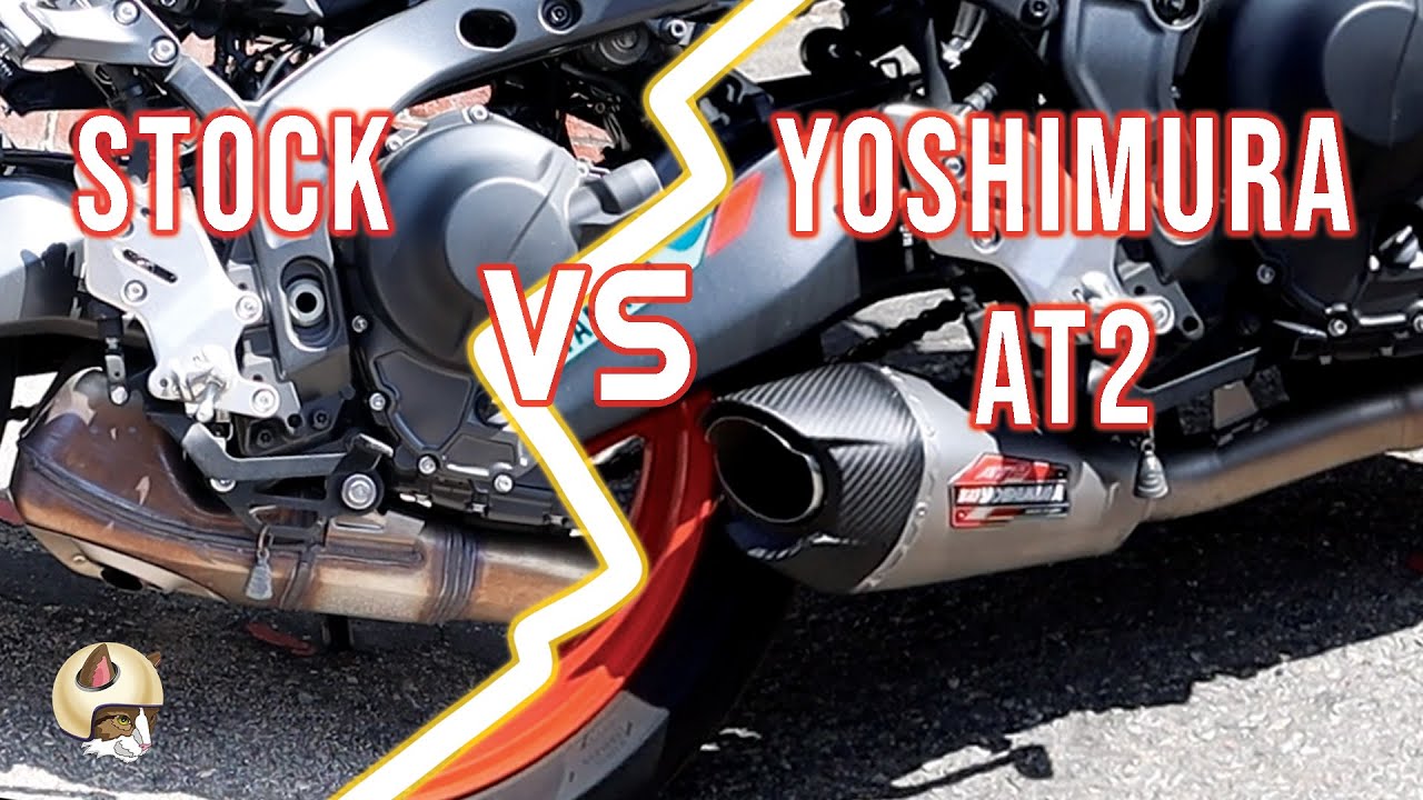 Yoshimura AT2 Full Exhaust VS Stock Yamaha MT 09 2021 Exhaust