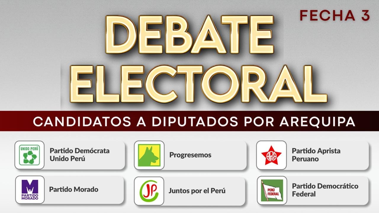 🔴#EnVivo DEBATE ELECTORAL➡️ AREQUIPA FECHA 3
