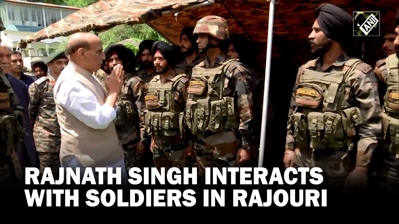 J&K encounters: Rajnath Singh interacts with soldiers at Army Base Camp in Rajouri