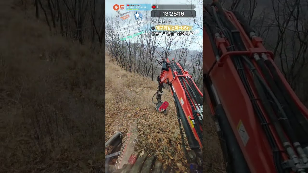 신축 과수원 제초작업 / Mountain Top Orchard Dry Grass Weeding Work