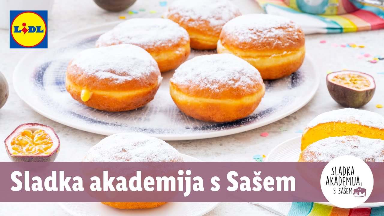 Sladka akademija s Sašem: Pustni krofi s pasijonkino kremo