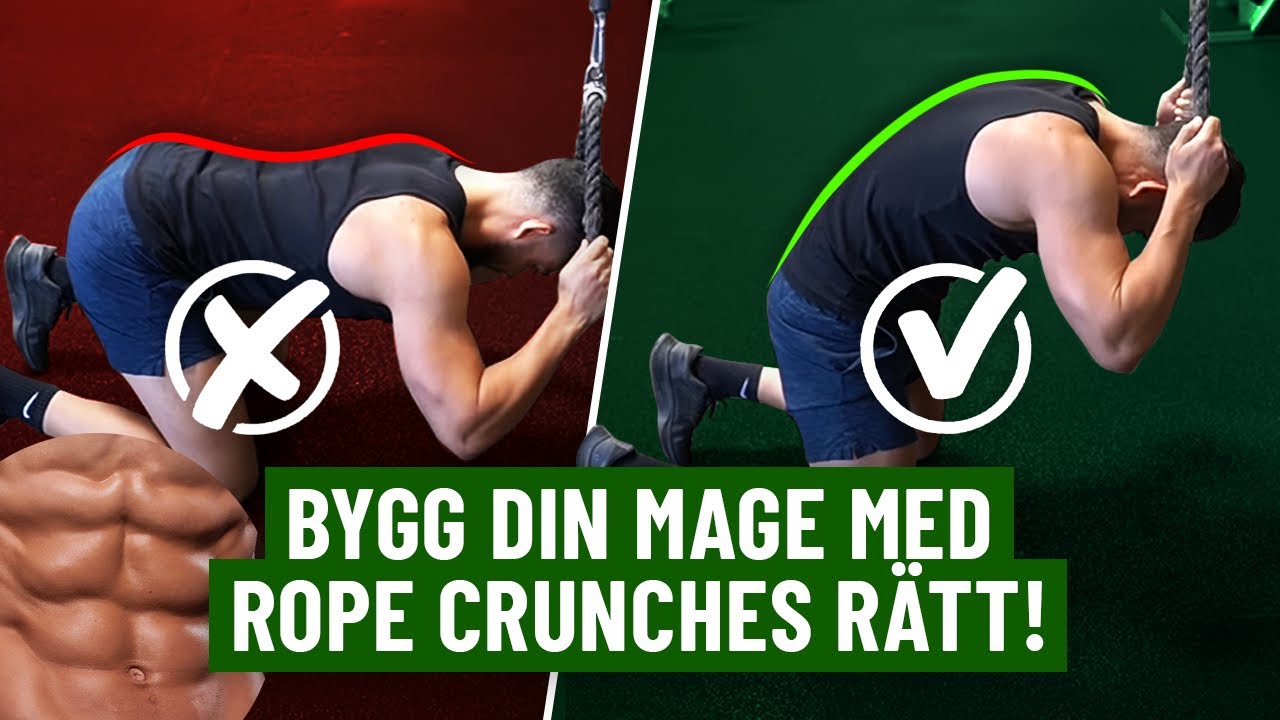 Bygg dina magmuskler på rätt sätt - rope-crunches!