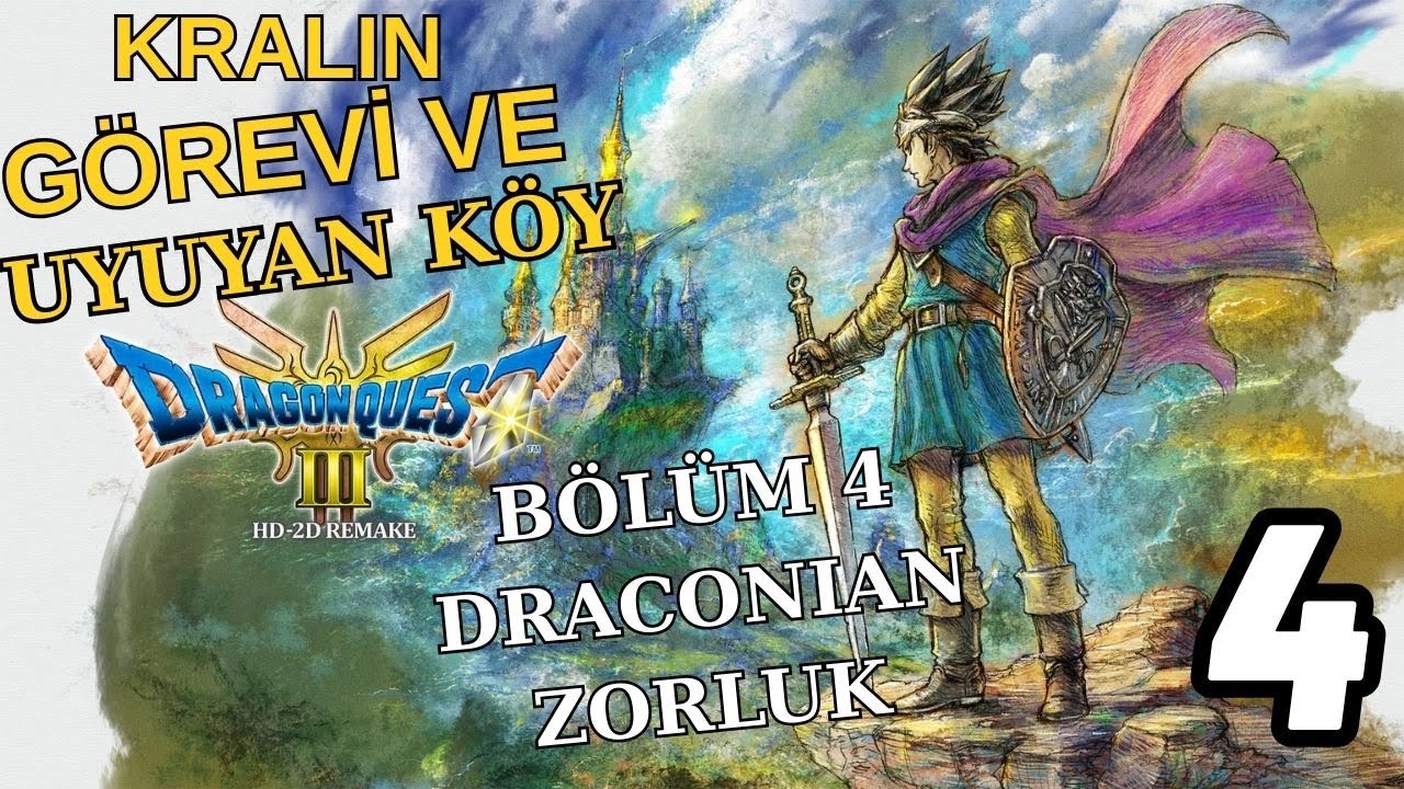 Dragon Quest 3 HD 2D Remake, Bölüm 4, Kralın görevi, Uyuyan köy Norvik,Zorlandık Full oynanış Serisi