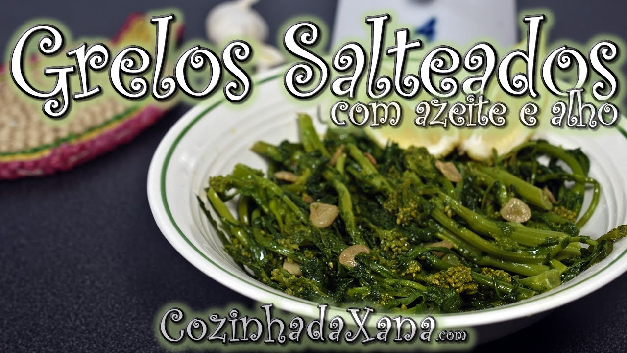 Grelos salteados com azeite e alho