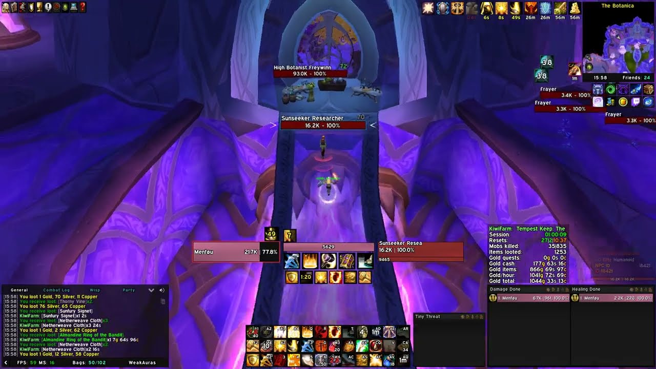WoW Wotlk Classic - Protection Paladin Gold Farm Botanica All Boss Run (~800g/hr)