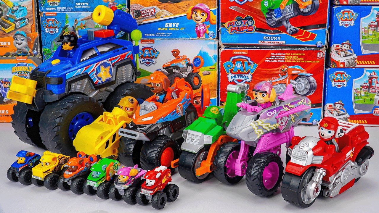 Cool Paw Patrol Toys Unboxing Series | Paw Patrol Rescue Wheels Themed Vehicle Set | Moto Pups Toys