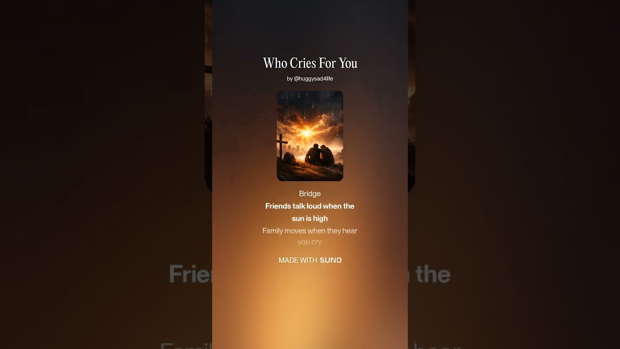 Who Cries For You#aimusic #sunoai #selflove