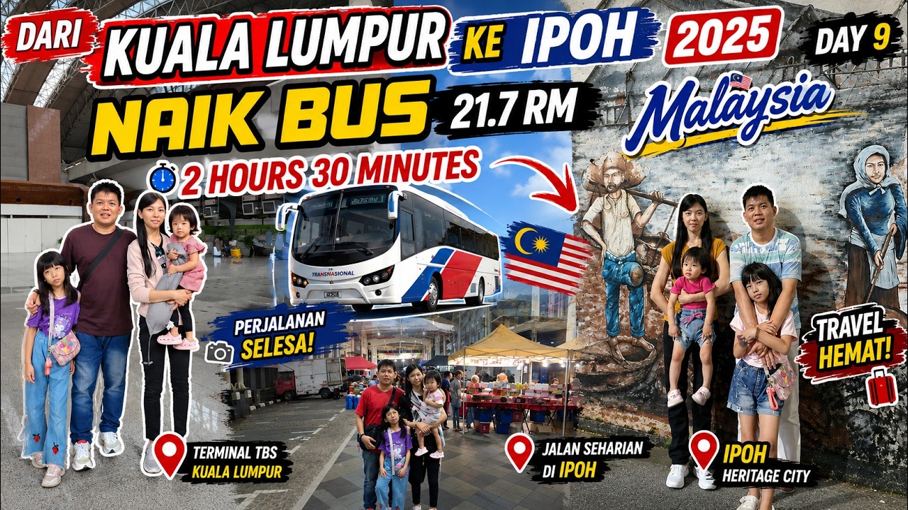 Begini Cara dari Kuala Lumpur ke IPOH dengan BUS, Explore Ipoh makan di Shawarma 2025, day 9